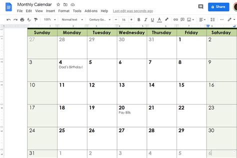 how to print a blank calendar in google