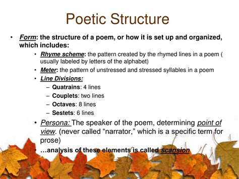 what is structure in poetry what can be the effect of using a complex structure in poetry